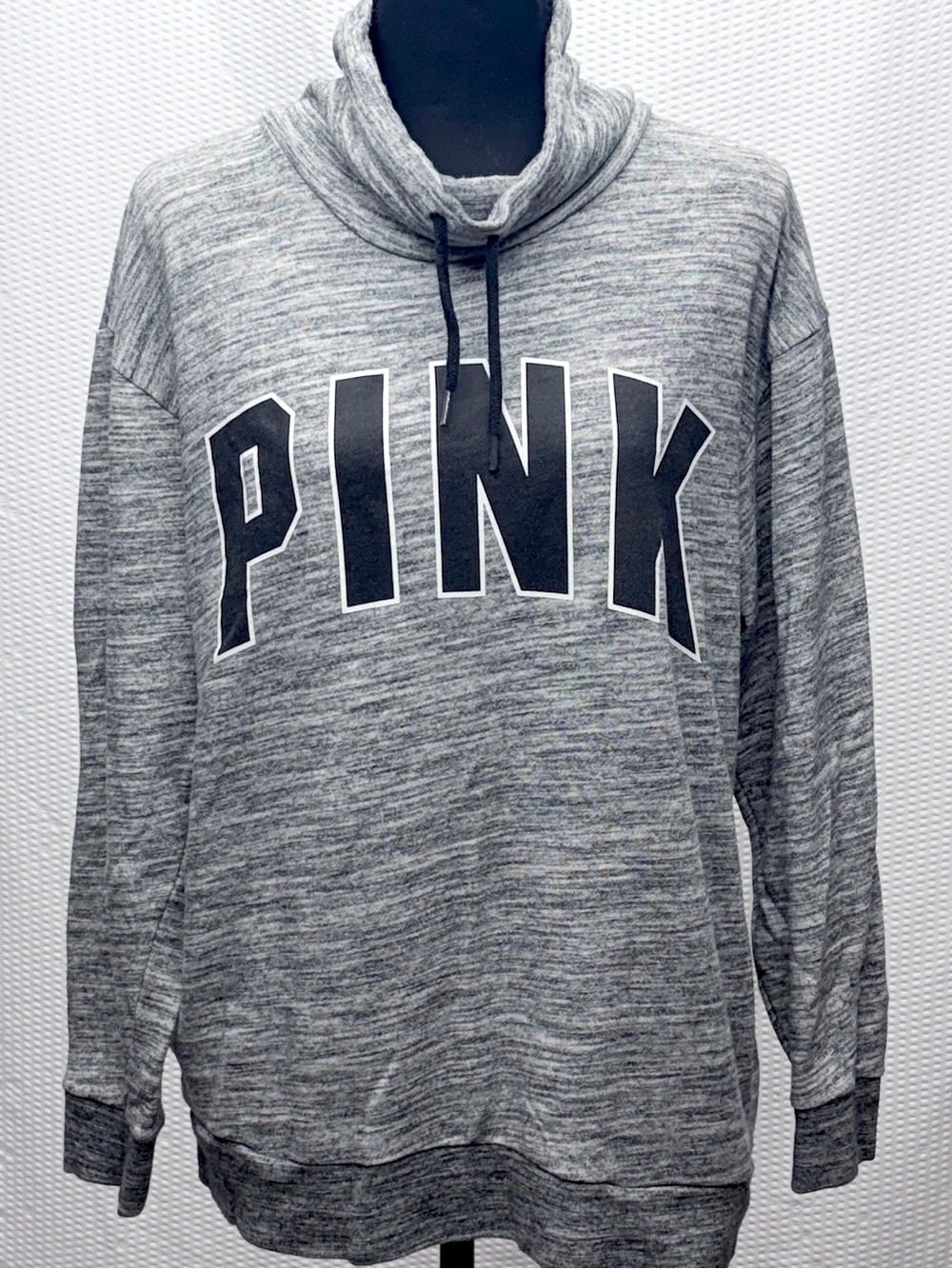PINK Victoria's Secret Space Dye Funnel Neck Cowl Pullover Sweatshirt Small